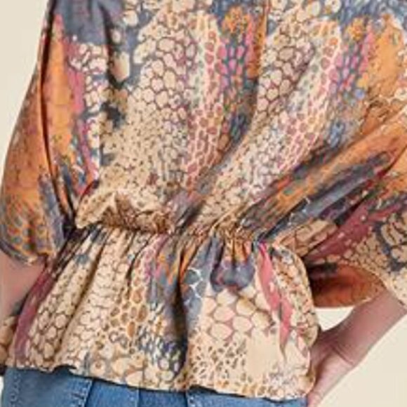 Lascana for Venus Animal Print Blouse, Large, Never Worn - Picture 3 of 7